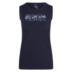 Damski tank top Imperial Riding Smiley Flowers. Niebieskie topy IMPERIAL RIDING, bez wzorów, bez kołnierzyka, bez ramiączek. Za 143.00 zł.