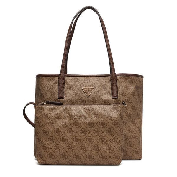 Torebka Guess. Brązowe shopper Guess, z aplikacjami, bez dodatków. Za 679.99 zł.