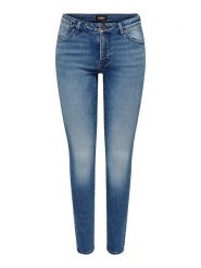 ONLY Dżinsy "Carmen" - Skinny fit - w kolorze niebieskim rozmiar: W25/L32. Niebieskie jeansy Only, l, z aplikacjami. Za 61.75 zł.