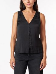 Scotch & Soda Bluzka w kolorze czarnym rozmiar: S. Czarne bluzki Scotch & Soda, s, bez wzorów, bez kołnierzyka, bez ramiączek. Za 74.81 zł.