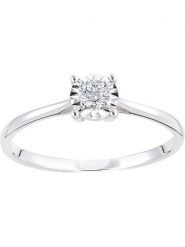 Revoni Złoty pierścionek z diamentem rozmiar: 49. Szare pierścionki Revoni, z diamentem, złote. Za 3,558.99 zł.