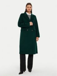 Tommy Hilfiger Płaszcz wełniany WW0WW42621 Zielony Regular Fit. Zielone płaszcze TOMMY HILFIGER, na zimę, bez wzorów, z syntetyku, bez kaptura. Za 1,899.00 zł.