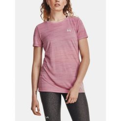 T-Shirt Koszulka Damska Sportowa Treningowa Under Armour. Czerwone koszulki sportowe Under Armour, bez wzorów, bez ramiączek, na fitness i siłownię. Za 149.99 zł.