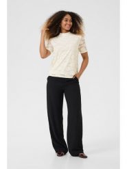 Kaffe Bluzka w kolorze kremowym rozmiar: XXL. Brązowe bluzki Kaffe, xxl, bez wzorów, z koronki, bez kołnierzyka, bez ramiączek. Za 91.56 zł.