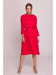 Stylove Sukienka w kolorze czerwonym rozmiar: L/XL. Czerwone sukienki Stylove, l, bez wzorów, z tkaniny, bez kołnierzyka, bez ramiączek, midi. Za 242.45 zł.