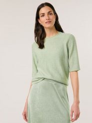 Gerry Weber Sweter w kolorze zielonym rozmiar: 36. Zielone swetry Gerry Weber, bez wzorów, ze splotem, bez ramiączek. Za 149.66 zł.
