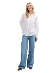 Tom Tailor Bluzka w kolorze białym rozmiar: 44. Białe bluzki Tom Tailor, bez wzorów, z bawełny, bez kołnierzyka, bez ramiączek. Za 74.28 zł.