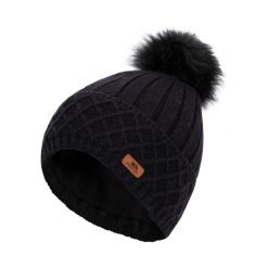 Czapka Damska Sherbet. Czarne czapki Trespass, bez wzorów. Za 99.99 zł.