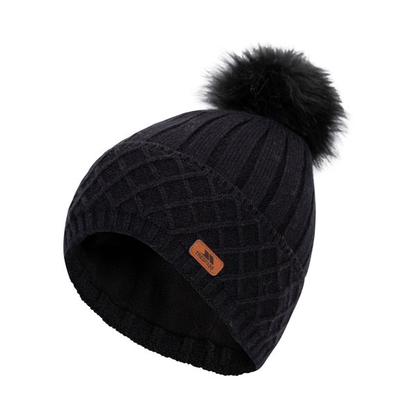 Czapka Damska Sherbet. Czarne czapki Trespass, bez wzorów, z dzianiny. Za 60.99 zł.