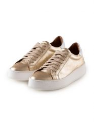 Anna Morellini Skórzane sneakersy "Giglia" w kolorze złotym rozmiar: 40. Żółte trampki Anna Morellini, bez wzorów, bez zapięcia. Za 356.61 zł.