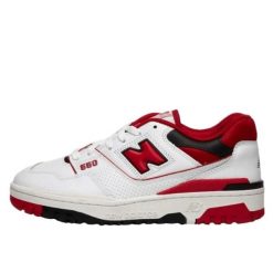 Buty do chodzenia dla dorosłych New Balance 550 White Red. Białe obuwie sportowe New Balance, bez zapięcia, trekkingowe. Za 611.00 zł.