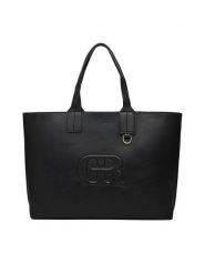Gino Rossi Torebka CEO-EVI-LA513-332-3 Czarny. Czarne shopper Gino Rossi, bez wzorów, z materiału, bez dodatków. Za 279.99 zł.