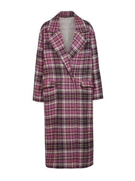 Herrlicher Płaszcz przejściowy w kolorze fioletowo-czarnym rozmiar: S. Różowe płaszcze Herrlicher, s, bez wzorów, z wełny, bez kaptura. Za 236.05 zł.