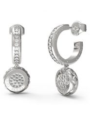 Guess Kolczyki JUBE04 596JW Srebrny. Szare kolczyki Guess, srebrne. Za 179.99 zł.