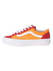 Vans Skórzane sneakersy "Old Skool" w kolorze czerwono-pomarańczowym rozmiar: 42,5. Czerwone trampki Vans, bez wzorów, bez zapięcia. Za 199.95 zł.