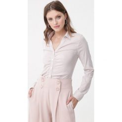 Beżowe Body Hanna. Brązowe body Born2be, l, bez wzorów. Za 49.99 zł.