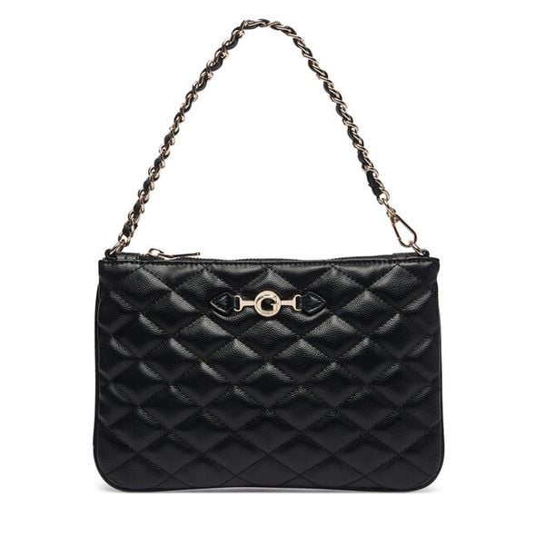 Torebka Guess. Czarne kopertówki Guess, z aplikacjami, bez dodatków. Za 264.99 zł.