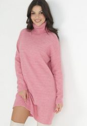 Różowa Sukienka Classificator. Czerwone sukienki Born2be, na co dzień, na jesień, l, bez wzorów, z dzianiny, bez kołnierzyka, bez ramiączek, mini, proste. Za 139.99 zł.