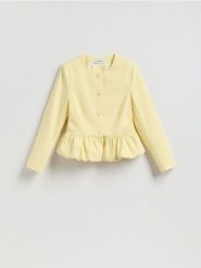 Marynarka z baskinką - jasnożółty. Żółte marynarki i żakiety Reserved, l, bez wzorów, z tkaniny. Za 179.99 zł.