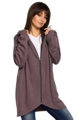 Brązowa Bluza Asymetryczna z Kapturem. Brązowe bluzy MOE, l, bez wzorów, z bawełny, z kapturem. Za 269.90 zł.