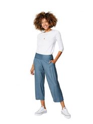 Aller Simplement Spodnie w kolorze niebieskim rozmiar: 34-38. Niebieskie spodnie materiałowe Aller Simplement, bez wzorów, z materiału, z podwyższonym stanem. Za 43.99 zł.