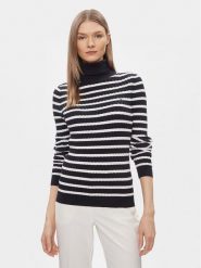 Tommy Hilfiger Golf WW0WW40678 Niebieski Slim Fit. Niebieskie golfy TOMMY HILFIGER, xs, bez wzorów, z syntetyku, bez ramiączek. Za 599.99 zł.