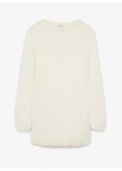 Sweter ciążowy 2 w 1, w optyce pluszowej, z rozcięciami do karmienia piersią. Brązowe swetry bonprix, bez wzorów, bez ramiączek. Za 149.99 zł.