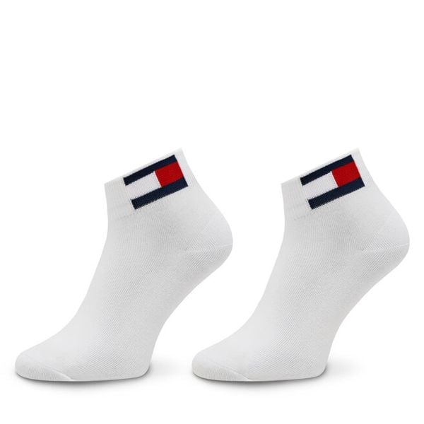 Skarpety krótkie Tommy Jeans. Białe skarpety Tommy Jeans, bez wzorów, z jeansu. Za 49.99 zł.