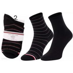 Skarpetki Tommy Hilfiger Damskie 2-Pack Preppy Czarne 39-42. Czarne skarpety ZEAGLE, bez wzorów, z bawełny. Za 79.99 zł.
