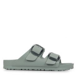 Unisex sandały Birkenstock Arizona Big Buckle EVA zielone wąskie 1031301. Zielone sandały Birkenstock, bez wzorów, z materiału, eleganckie, bez obcasa, bez zapięcia. Za 334.05 zł.