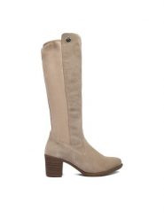 Rieker Kozaki CEO-Y2050-60 Szary. Szare kozaki Rieker, ze skóry, bez obcasa, na słupku, bez zapięcia. Za 459.99 zł.