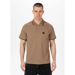 Koszulka Polo bawełniana klasyczna dla dorosłych Pique Stripes Regular. Brązowe koszulki polo PITBULL, l, bez wzorów, z bawełny, bez kołnierzyka, bez ramiączek. Za 139.99 zł.