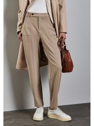Street One Spodnie dresowe - Tapered fit - w kolorze beżowym rozmiar: 42/L30. Brązowe spodnie dresowe Street One, l, bez wzorów, z dresówki. Za 127.65 zł.