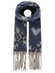 Zwillingsherz Szal "Heart Leo" w kolorze niebieskim - 220 x 40 cm rozmiar: onesize. Niebieskie szaliki Zwillingsherz, bez wzorów, z materiału. Za 86.95 zł.