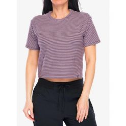 Koszulka bawełniana damska Black Diamond BD Stripe SS Tee. Fioletowe koszulki sportowe Black Diamond, bez wzorów, z bawełny, bez ramiączek. Za 140.99 zł.