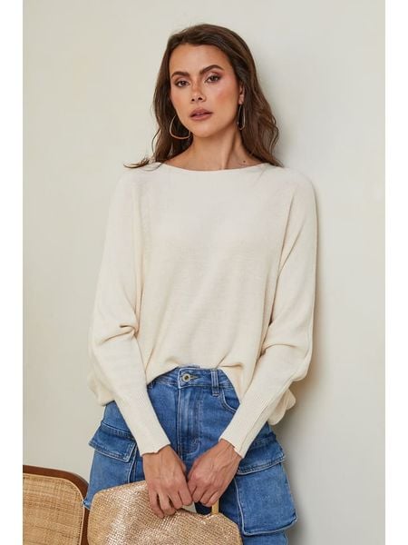 Joséfine Sweter "Hajos" w kolorze kremowym rozmiar: XL. Brązowe swetry Joséfine, xl, bez wzorów, z kaszmiru, bez ramiączek. Za 192.33 zł.