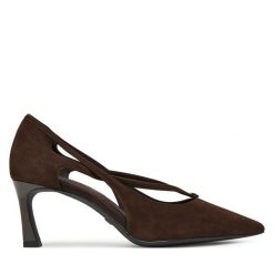 Szpilki Tamaris. Brązowe szpilki Tamaris, bez wzorów, bez obcasa, na szpilce, bez zapięcia. Za 394.99 zł.