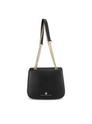 Beverly Hills Polo Club Torba BHPC-B-010-06 Czarny. Czarne listonoszki Beverly Hills Polo Club, bez wzorów, z materiału, bez dodatków. Za 169.99 zł.