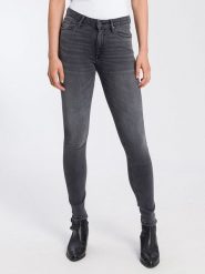Cross Jeans Dżinsy - Skinny fit - w kolorze antracytowym rozmiar: W28/L30. Czarne jeansy Cross Jeans, l, z aplikacjami, z podwyższonym stanem. Za 92.21 zł.