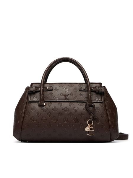 Guess Torebka Diana HWPD97 27060 Brązowy ciemny. Brązowe torebki klasyczne Guess, z aplikacjami, ze skóry, bez dodatków. Za 513.99 zł.