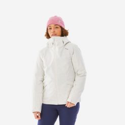 Kurtka narciarska damska Wedze 500. Brązowe kurtki narciarskie WED'ZE, xl, bez wzorów, z materiału, bez kaptura, narciarskie. Za 299.99 zł.