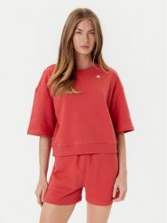 K-Way Bluza Gwen K7127ZW Czerwony Comfort Fit. Czerwone bluzy K-Way, xl, bez wzorów, z bawełny, bez kaptura. Za 389.99 zł.