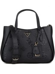 Guess Torebka w kolorze czarnym - 28 x 22 x 12 cm rozmiar: onesize. Czarne torby na ramię Guess, z aplikacjami, z materiału, przez ramię, bez dodatków. Za 484.31 zł.