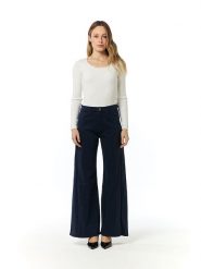 Tamba Dżinsy - Flared fit - w kolorze granatowym rozmiar: 38. Niebieskie jeansy Tamba, bez wzorów, z podwyższonym stanem. Za 160.96 zł.