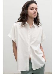 Ecoalf Koszula - Regular fit - w kolorze białym rozmiar: M. Białe koszule Ecoalf, m, bez wzorów, z bawełny, bez kołnierzyka, bez ramiączek. Za 105.88 zł.