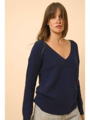 Just Cashmere Kaszmirowy sweter "Cassie" w kolorze granatowym rozmiar: S. Niebieskie swetry Just Cashmere, s, bez wzorów, z kaszmiru, bez ramiączek. Za 426.99 zł.