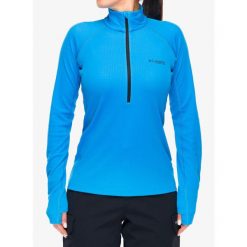 Bluza z zamkiem damska Columbia DriVenture Half Zip. Niebieskie bluzy sportowe Columbia, bez wzorów, bez kaptura. Za 329.99 zł.
