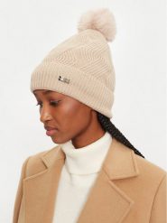 Puccini Czapka CZ2413 Beżowy. Brązowe czapki Puccini, bez wzorów, z materiału. Za 99.99 zł.