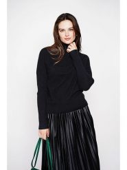 C& Jo Sweter w kolorze czarnym rozmiar: 40. Czarne swetry C& Jo, bez wzorów, ze splotem, bez ramiączek. Za 126.75 zł.