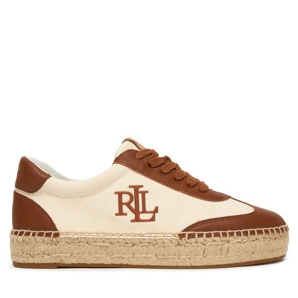 Espadryle LAUREN RALPH LAUREN. Białe espadryle Lauren Ralph Lauren, bez wzorów, bez obcasa, bez zapięcia. Za 729.99 zł.